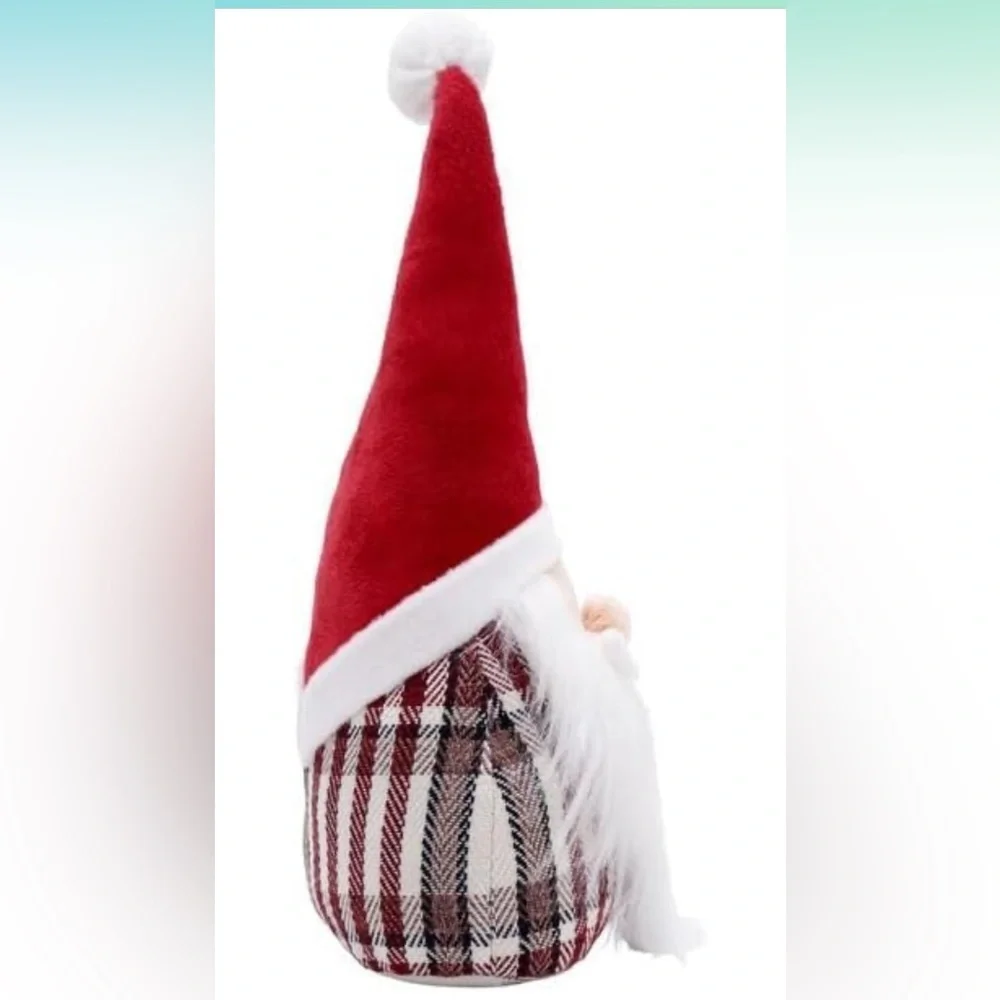 Festive Red and White Santa Doorstop 14 Inches Tall